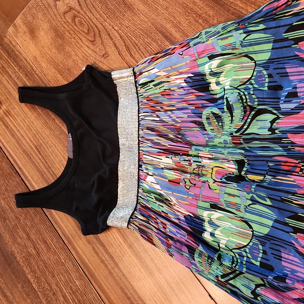 Forever 21 black/multi coloured dress
